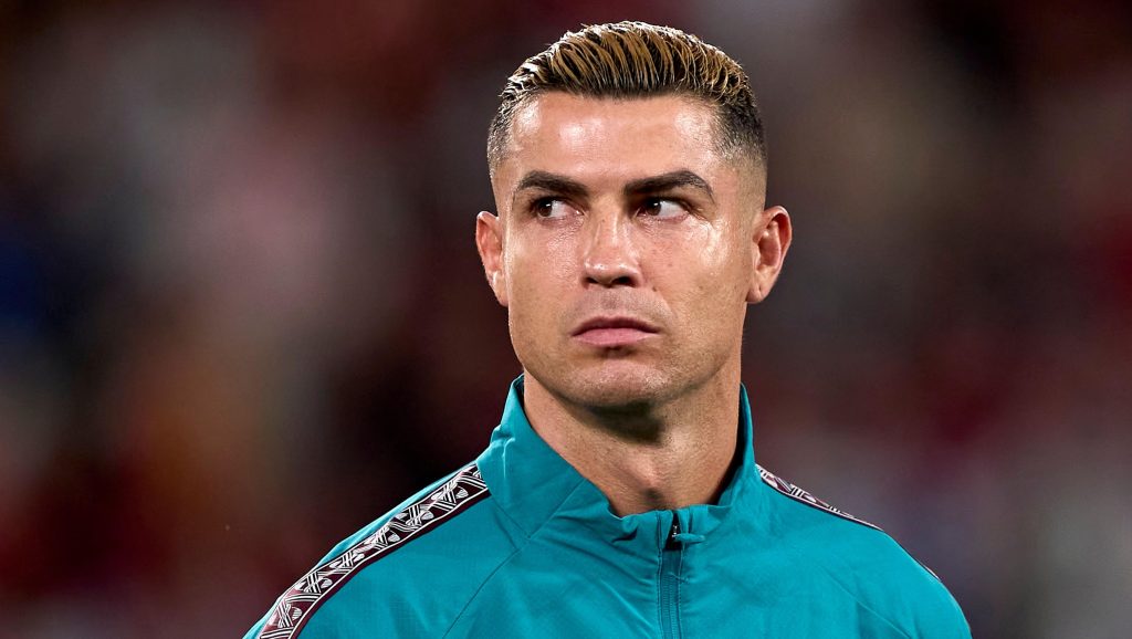 Cristiano Ronaldo with a steely look before a Portugal match