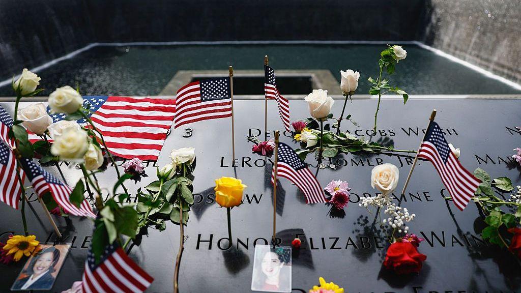 A memorial for 9/11 victims
